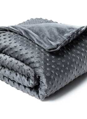 厂家直销A黑色科技重力被200GSM水晶绒绒面压泡重力毯泡泡绒加权