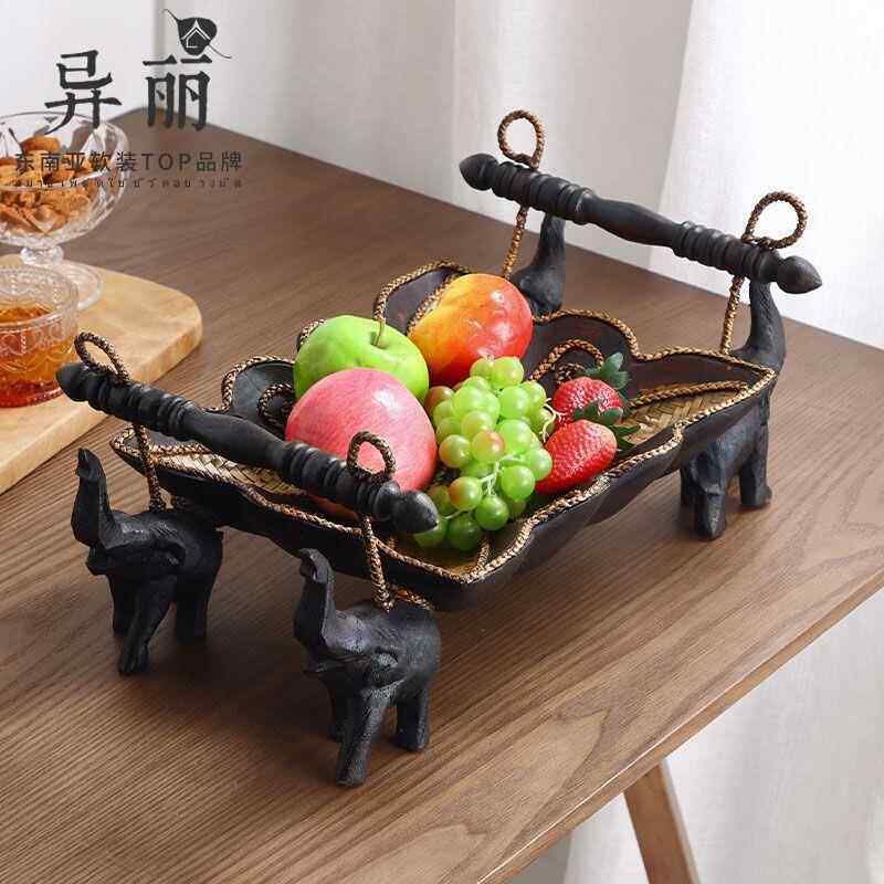 东PIY南风格实木果盘2厅02新亚款客家用k5tv茶几水果盘高档供盘