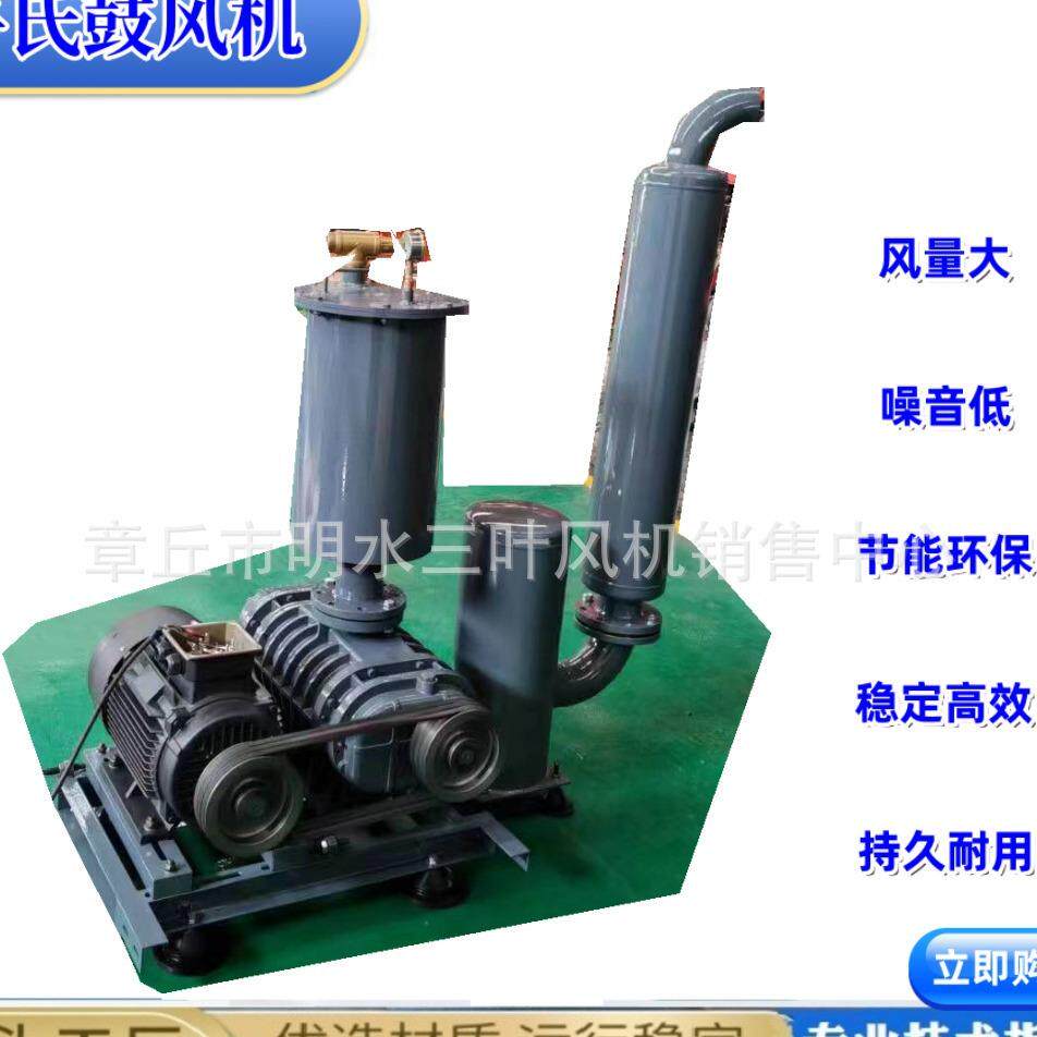 三叶罗茨鼓风机造纸厂纸巾皮革负压吸水鲁氏鼓风机气力输送罗茨泵