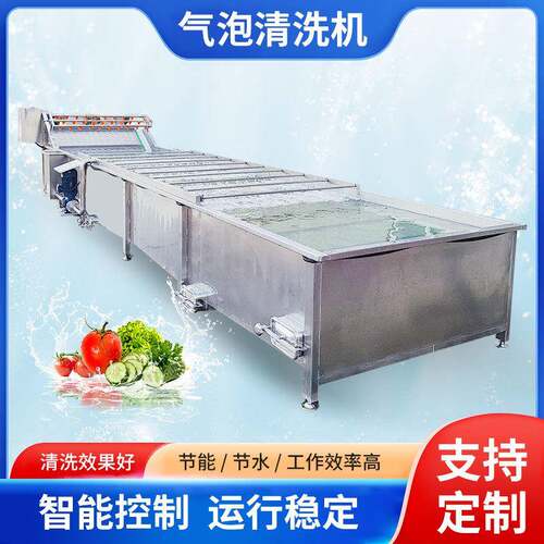 气泡清洗机生菜油菜多功能气泡清洗机鲜玉米水果高压喷淋清洗设备