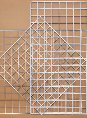 网格网片铁网货白色超市照片墙网架铁丝格子网挂墙板置物架幼儿园