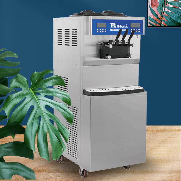 BKN-C70商用三头型软冰淇淋立式雪糕机甜筒冰激凌机