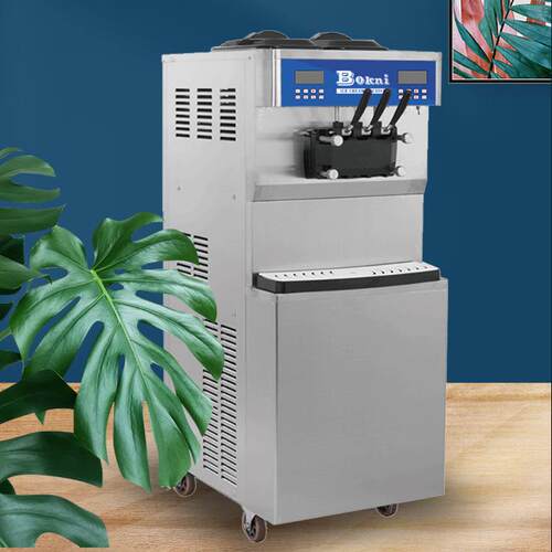 博科尼BKN-C70商用三头型软冰淇淋立式雪糕机甜筒冰激凌机