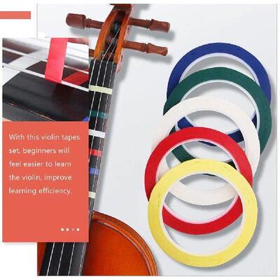 6 Pcs Tape Violin Sticker Color Stickers 660000X030X010CM