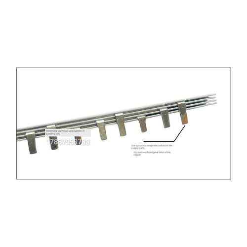 3P63A汇流排纯紫铜1.5厚*7mm宽DZ47国标型三相表面镀锡PVC塑料件