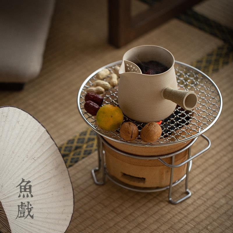 罐罐茶煮茶器茶具套组家用烤奶茶壶室内炭火烧烤围炉煮茶壶炭炉