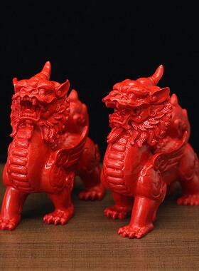 天然朱砂招财貔貅大号旺财摆件家居镇宅客厅工艺礼品摆饰办公室风