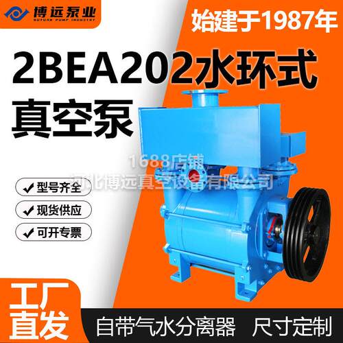 2BE202水环式真空泵上置气水分离工业真空效节能现货博远泵业