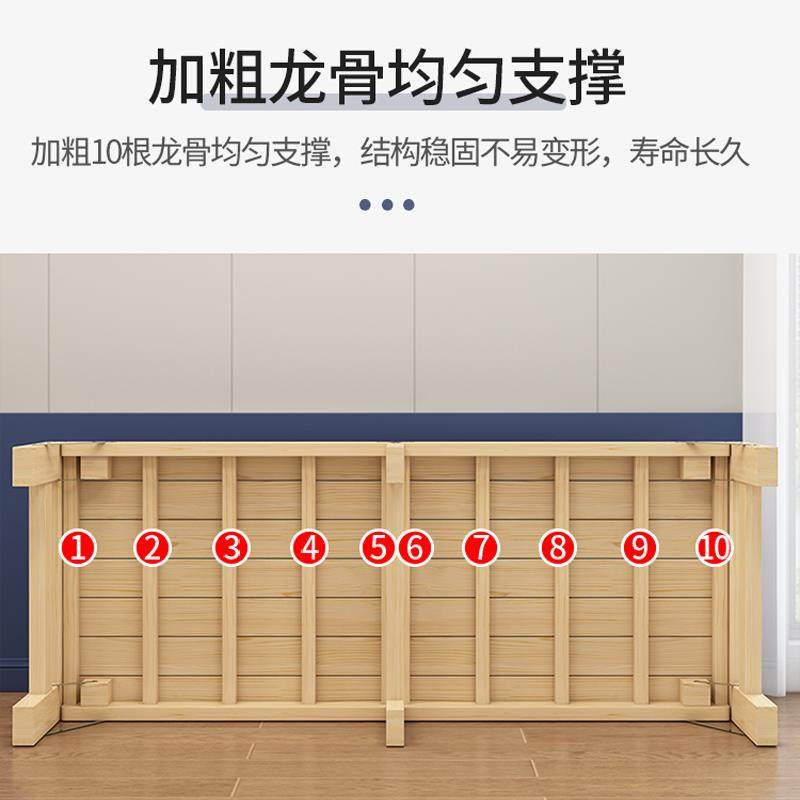 W拼接床加宽延伸9简RTU床实木床铺加易床拼无缝大人用床边条不带