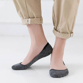袜子男短袜夏季薄款低帮浅口隐形船袜女棉袜硅胶，防滑豆豆鞋不掉跟