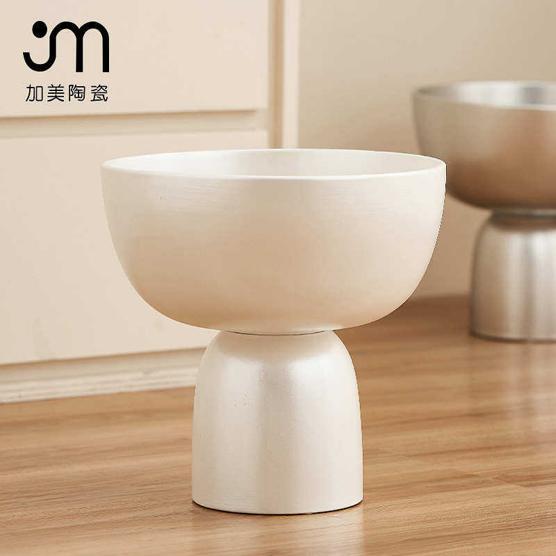 热销新中式陶瓷花盆样板房摆件简约创意蝴蝶兰盆冬青造景盆