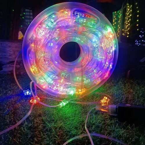 led防水皮线灯串灯八功能24v户外防水装饰灯绕树派对露营氛围灯