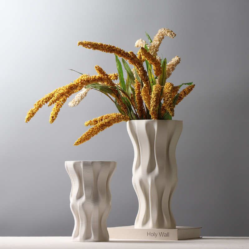 不规则搭配摆件打印创意现代装饰品肌理陶瓷简约软设计师装花瓶3d