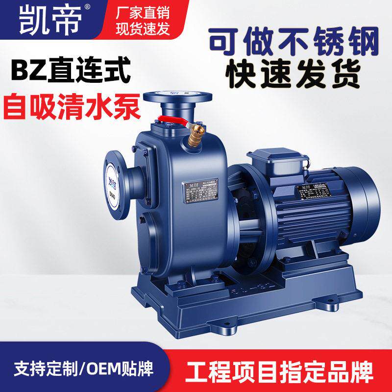 凯帝BZ自吸清水泵国标自吸泵抽水2寸自吸泵管道离心泵压泵厂家