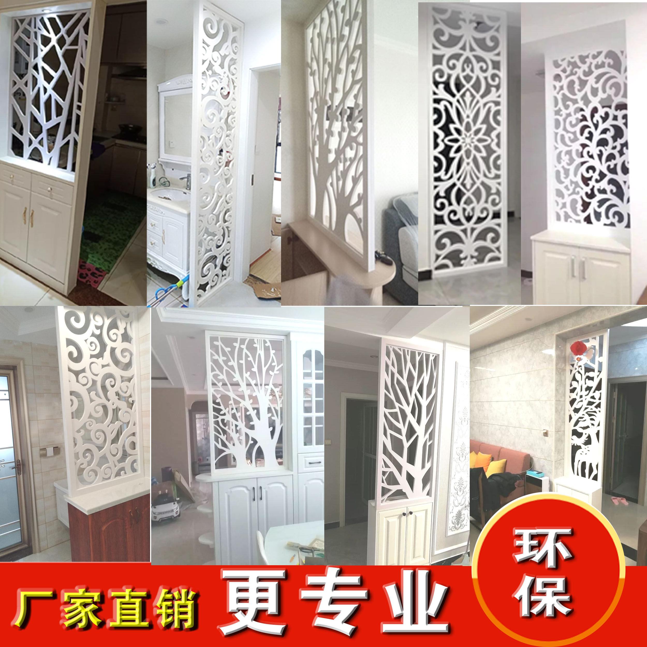 PVC板欧花格吊顶板四川厂家制造玄关背板景式墙雕花木塑密度隔断
