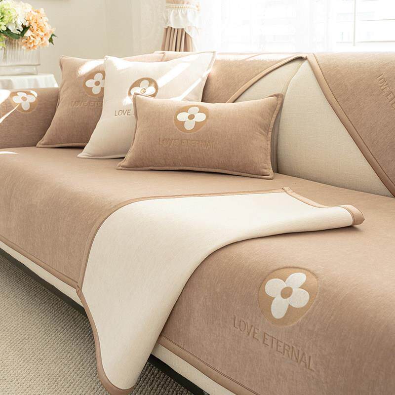 小波罗沙发垫新款四季通用直排套罩秋冬轻奢高级感盖布巾防滑坐垫