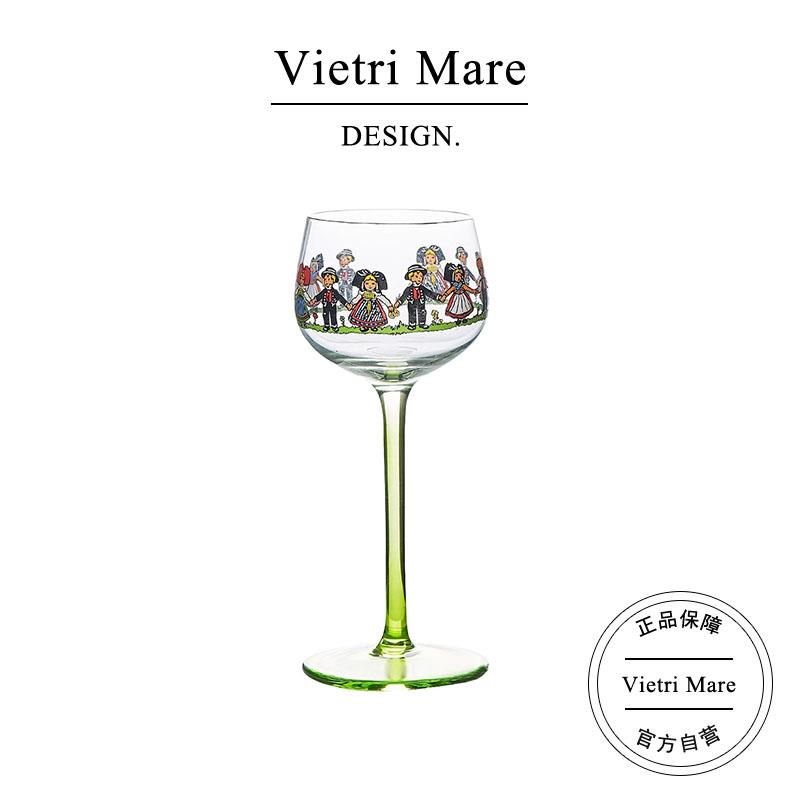 Vietri Mare玻璃杯创意手绘高脚甜酒杯个性酒杯ins风杯子丨伊里丝