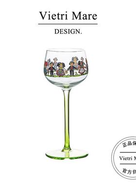 Vietri Mare玻璃杯创意手绘高脚甜酒杯个性酒杯ins风杯子丨伊里丝