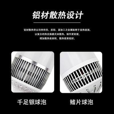 led灯大功泡率工4厂车间仓库节球泡灯e27SSL-QPe0能灯泡足瓦超亮