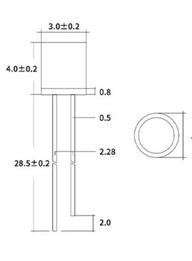 厂家供应 led灯珠 F3平头雾状红色 LED发光管红光3MM雾面红灯散光