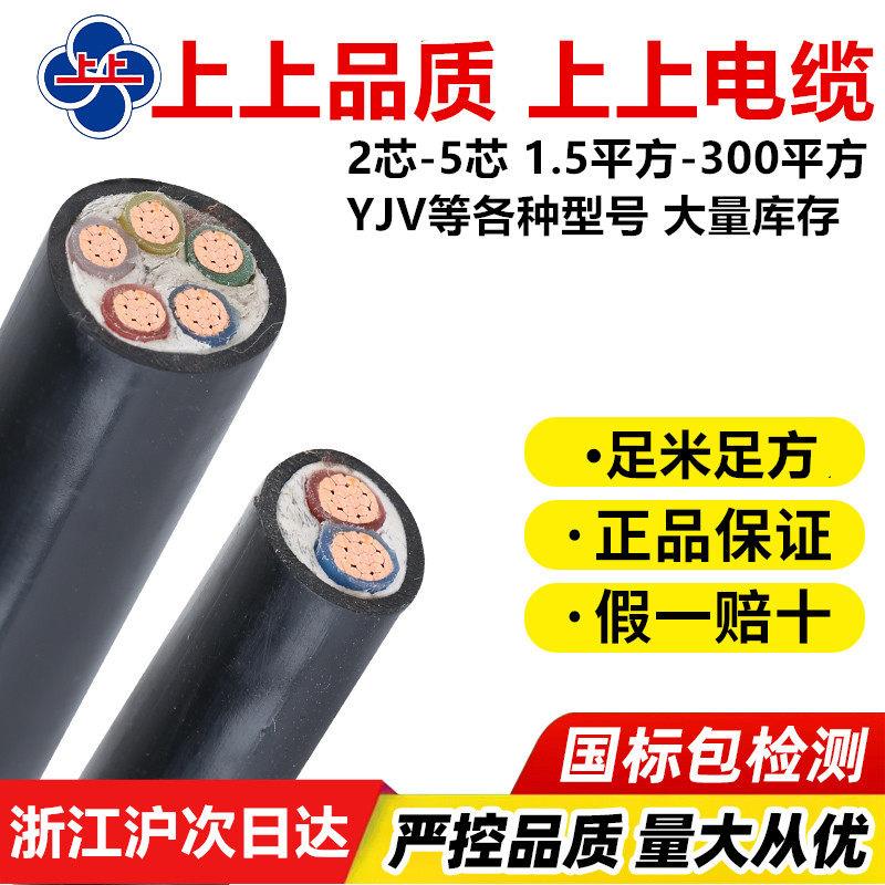 上上电缆国标纯铜YJV2 3 4 5芯10 16 25 35 50平方户外充电桩电线图片