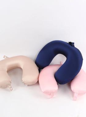 19姆米真丝U型枕桑真丝护颈蚕枕舒适旅行飞必带靠枕210200含枕机