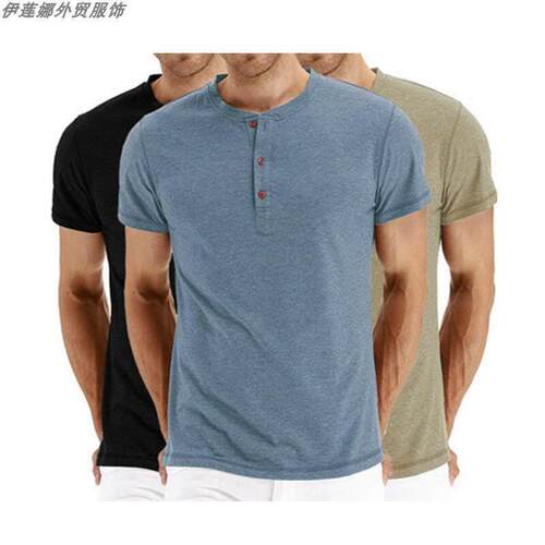 tshirts for men summer tops man t shirt 亨利领男短袖 T恤衫