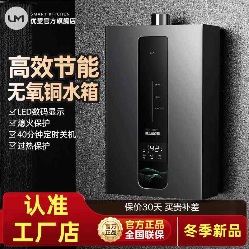 优盟天然气热水器洗澡家用恒温天然气智能节能