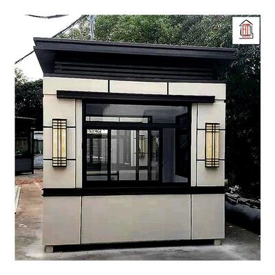 金属雕花板岗亭户外保安收费值班门卫室定制保温真石漆岗亭现货