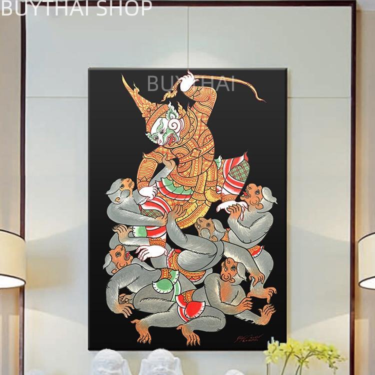 新泰宫装 泰式酒店餐厅SPA会所房间过道高档装饰画神话人物挂画