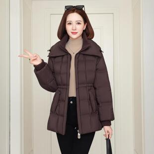 梵薇兰中长款羽绒服女2026冬季新款时尚休闲百搭收腰显瘦鸭绒外套