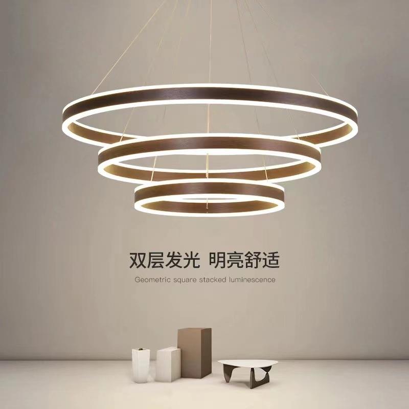 客厅吊灯现代简约led圆形吊灯创意个性大气led吧台北欧餐厅吊灯