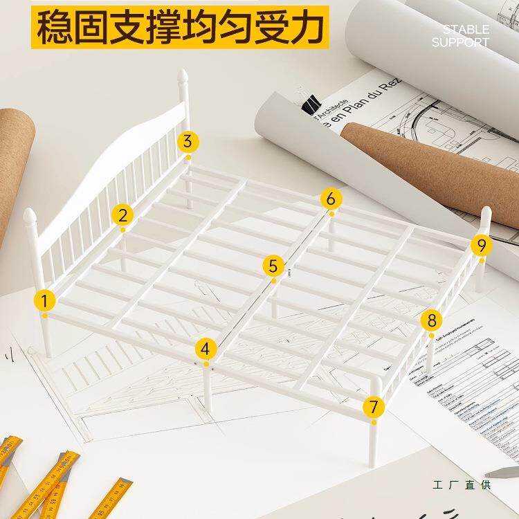 法床房18双人式床铁艺床卧米室家用1F99JHS79米5的床出租床儿童特