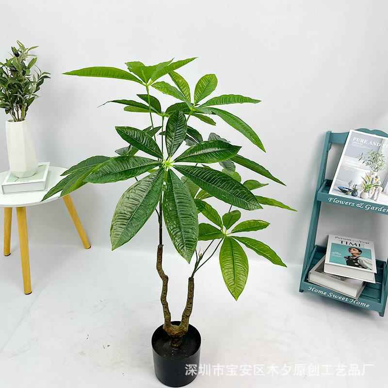 仿绿植发发财树财树客厅办公室大植型落地绿盆栽真装饰植物假盆景