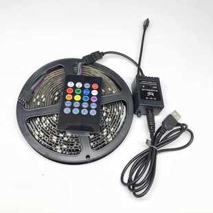 30灯 USB音乐声控灯带 5050RGB 电视背光灯5V20键遥控 米 TV灯带