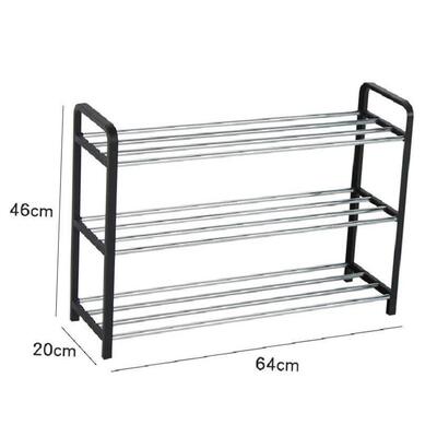 Standing Shoe Rack Plastic Steel Pipe Shoes Storage Shelf