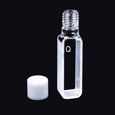 庄太太实验室荧光注射透光石英螺口比色皿10mm螺口两通光T0023