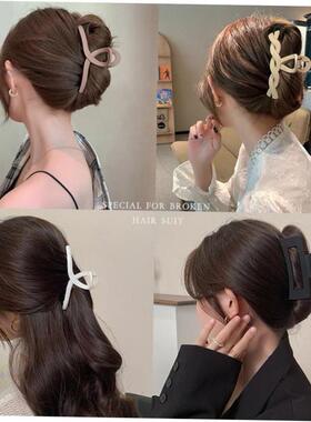发夹Hot Sale Solid Color Claw Clip Large Barrette Crab Hair