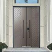 家用高端别墅大门双开门铜门乡村庭院门农村自建进户门智能铸铝门