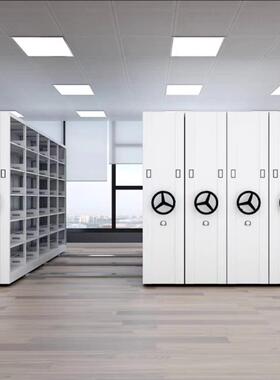 移动密架手摇集柜轨道电式动集智能档案密集柜智能双1232面文件柜