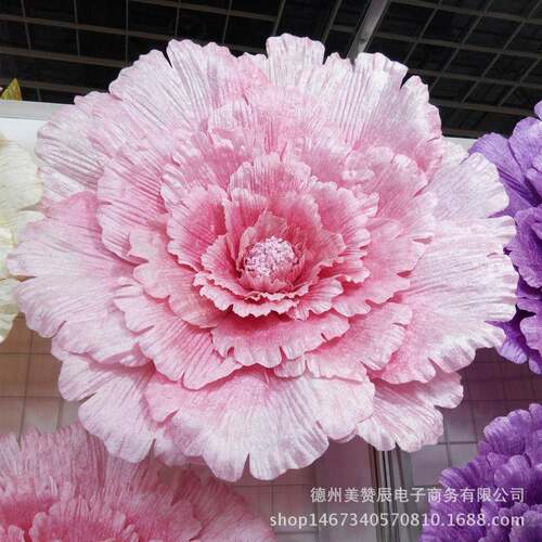 仿真大型牡丹花头假花婚礼装饰橱窗影楼道具花装饰品直径30-80cm