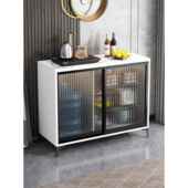 实岩板小木尺寸餐边237柜厨房易碗柜客厅简收置物柜子家用储物纳