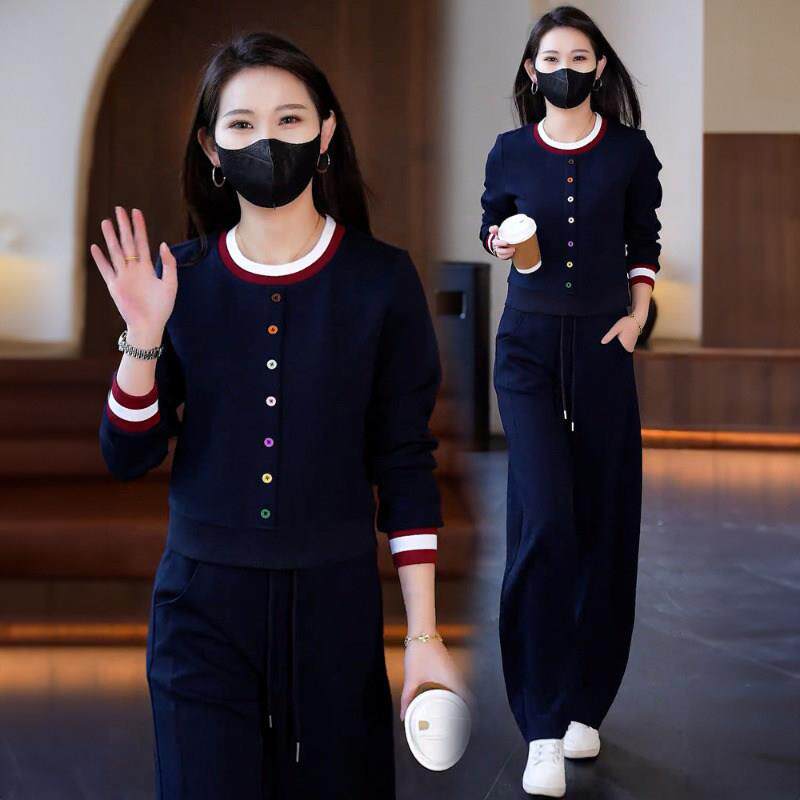 休闲运动套装女春秋2026新款时尚气质减龄显瘦长袖卫衣裤子两件套