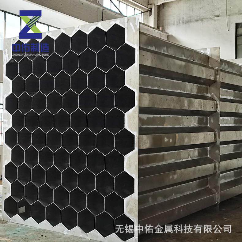 不锈钢阳极管湿电除尘配件六棱型蜂窝管束放电集尘不锈钢阳极模块