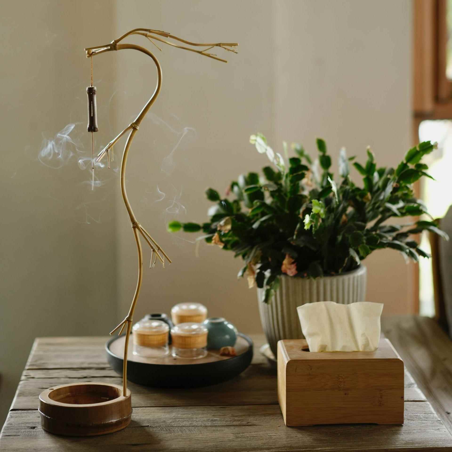 手工原生态竹制龙挂香 竹倒挂香座 线香香插 龙头香挂