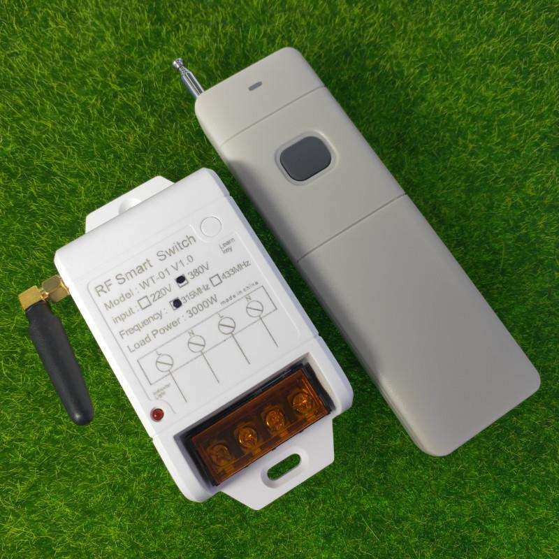 单键大功率远距离遥控AC380V水泵抽水机起吊升降机灯具开关控制器