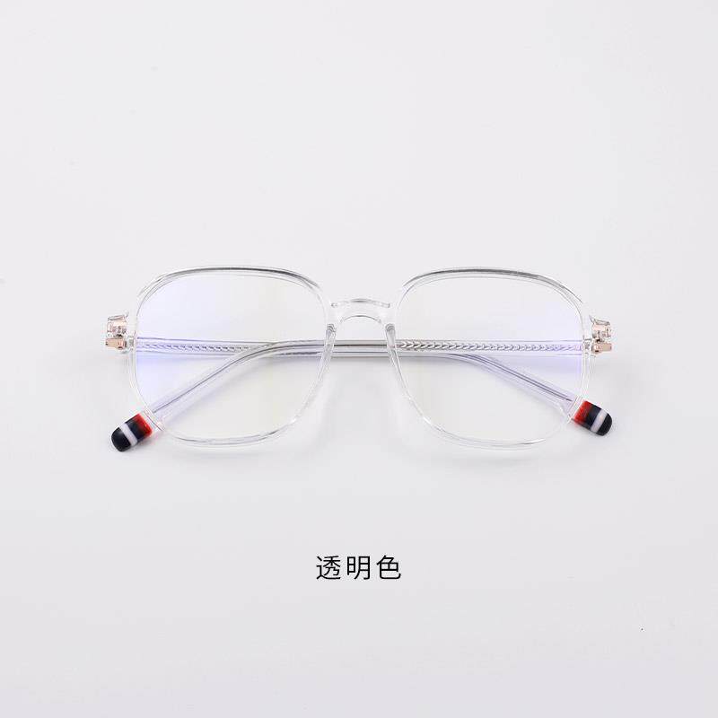 高档版透明灰视色大脸瘦素颜眼睛框架女潮韩防蓝光辐射近护显目眼