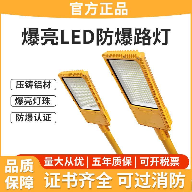 LED防爆路灯头加油站化工厂加气站港口100W三防道路隔爆型照明灯