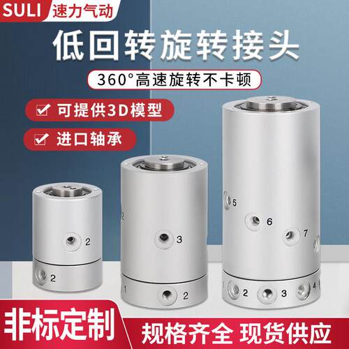 SMC高速旋转接头气动滑环MQRF/MQR1/2/4/8/12/16-M5360度多路接头