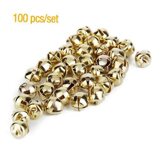 100Psc/set Mini Jingle Bells 6mm DIY Christmas Decoration